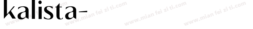 kalista字体转换