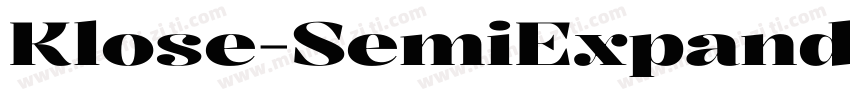 Klose-SemiExpanded字体转换