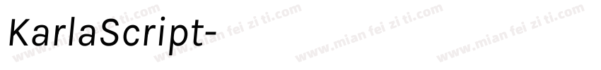 KarlaScript字体转换