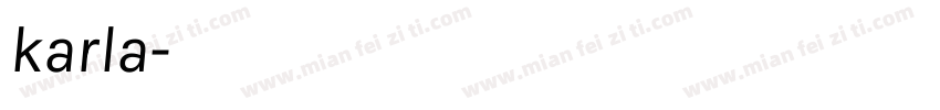 karla字体转换