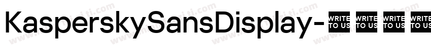 KasperskySansDisplay字体转换