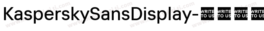 KasperskySansDisplay字体转换