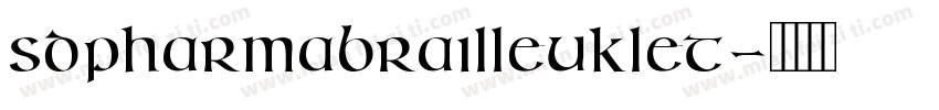 SDPharmaBrailleUKLet字体转换