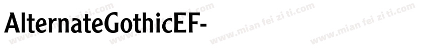 AlternateGothicEF字体转换