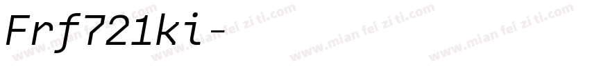 Frf721ki字体转换