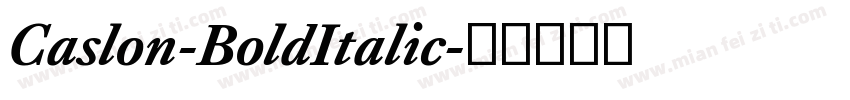 Caslon-BoldItalic字体转换