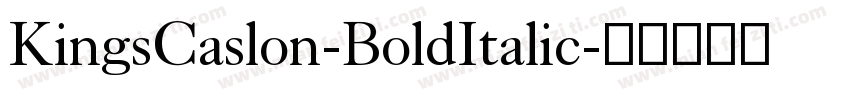 KingsCaslon-BoldItalic字体转换