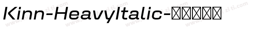 Kinn-HeavyItalic字体转换