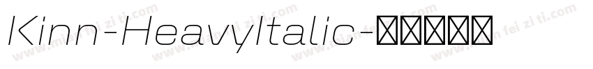 Kinn-HeavyItalic字体转换