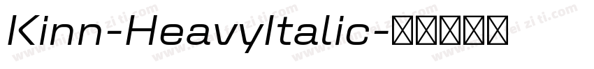 Kinn-HeavyItalic字体转换