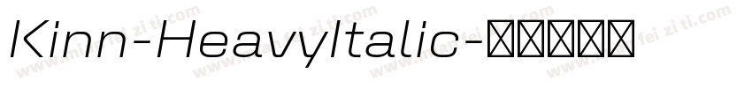 Kinn-HeavyItalic字体转换
