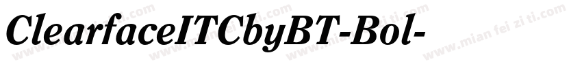 ClearfaceITCbyBT-Bol字体转换