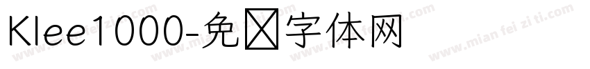 Klee1000字体转换