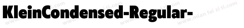 KleinCondensed-Regular字体转换