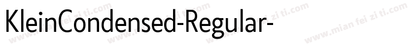 KleinCondensed-Regular字体转换