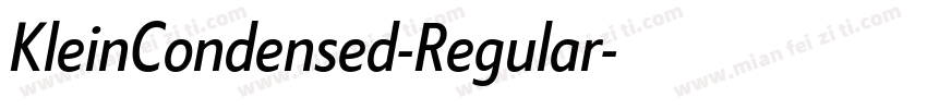 KleinCondensed-Regular字体转换