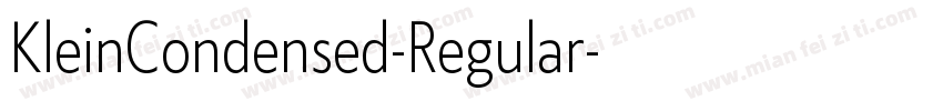 KleinCondensed-Regular字体转换