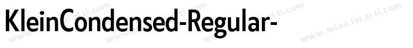 KleinCondensed-Regular字体转换