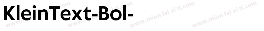 KleinText-Bol字体转换
