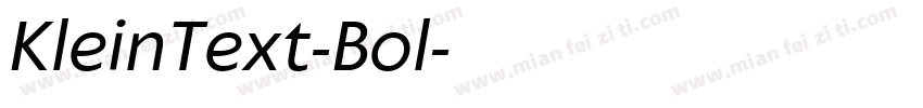 KleinText-Bol字体转换