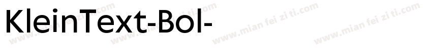 KleinText-Bol字体转换