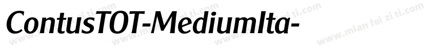 ContusTOT-MediumIta字体转换