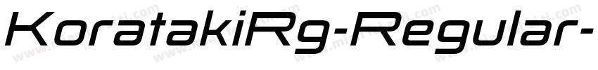 KoratakiRg-Regular字体转换