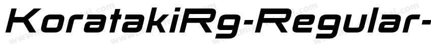 KoratakiRg-Regular字体转换