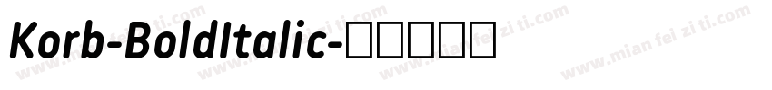 Korb-BoldItalic字体转换