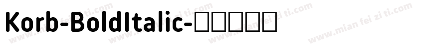 Korb-BoldItalic字体转换