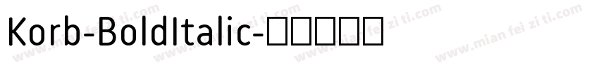 Korb-BoldItalic字体转换