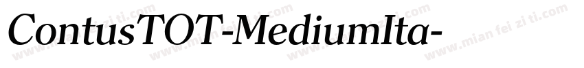 ContusTOT-MediumIta字体转换