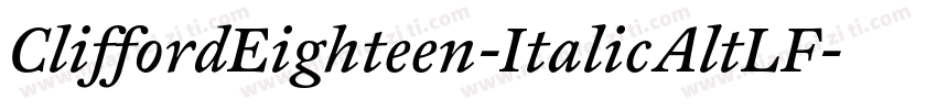 CliffordEighteen-ItalicAltLF字体转换