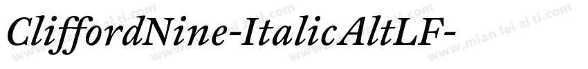 CliffordNine-ItalicAltLF字体转换
