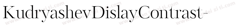 KudryashevDislayContrast字体转换
