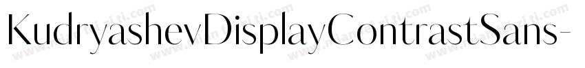 KudryashevDisplayContrastSans字体转换