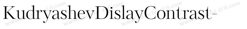 KudryashevDislayContrast字体转换