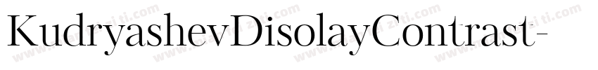 KudryashevDisolayContrast字体转换