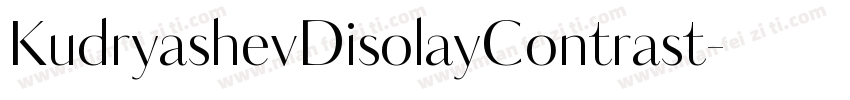 KudryashevDisolayContrast字体转换