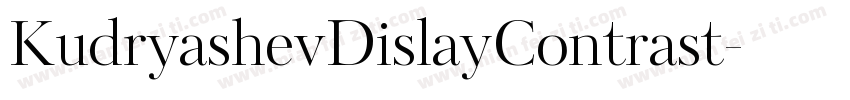 KudryashevDislayContrast字体转换