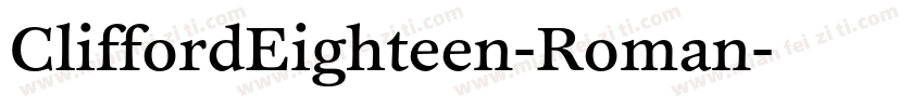 CliffordEighteen-Roman字体转换