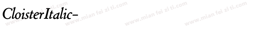 CloisterItalic字体转换