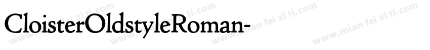 CloisterOldstyleRoman字体转换