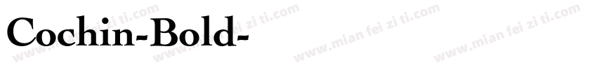 Cochin-Bold字体转换