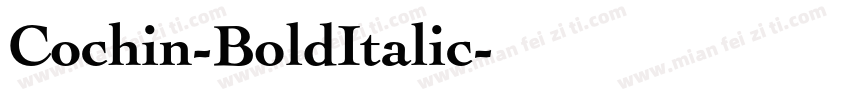 Cochin-BoldItalic字体转换