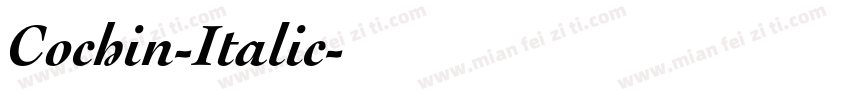 Cochin-Italic字体转换