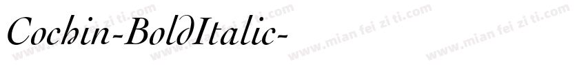 Cochin-BoldItalic字体转换