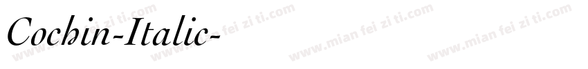 Cochin-Italic字体转换