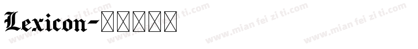 Lexicon字体转换