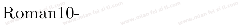 Roman10字体转换